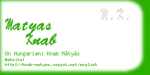 matyas knab business card